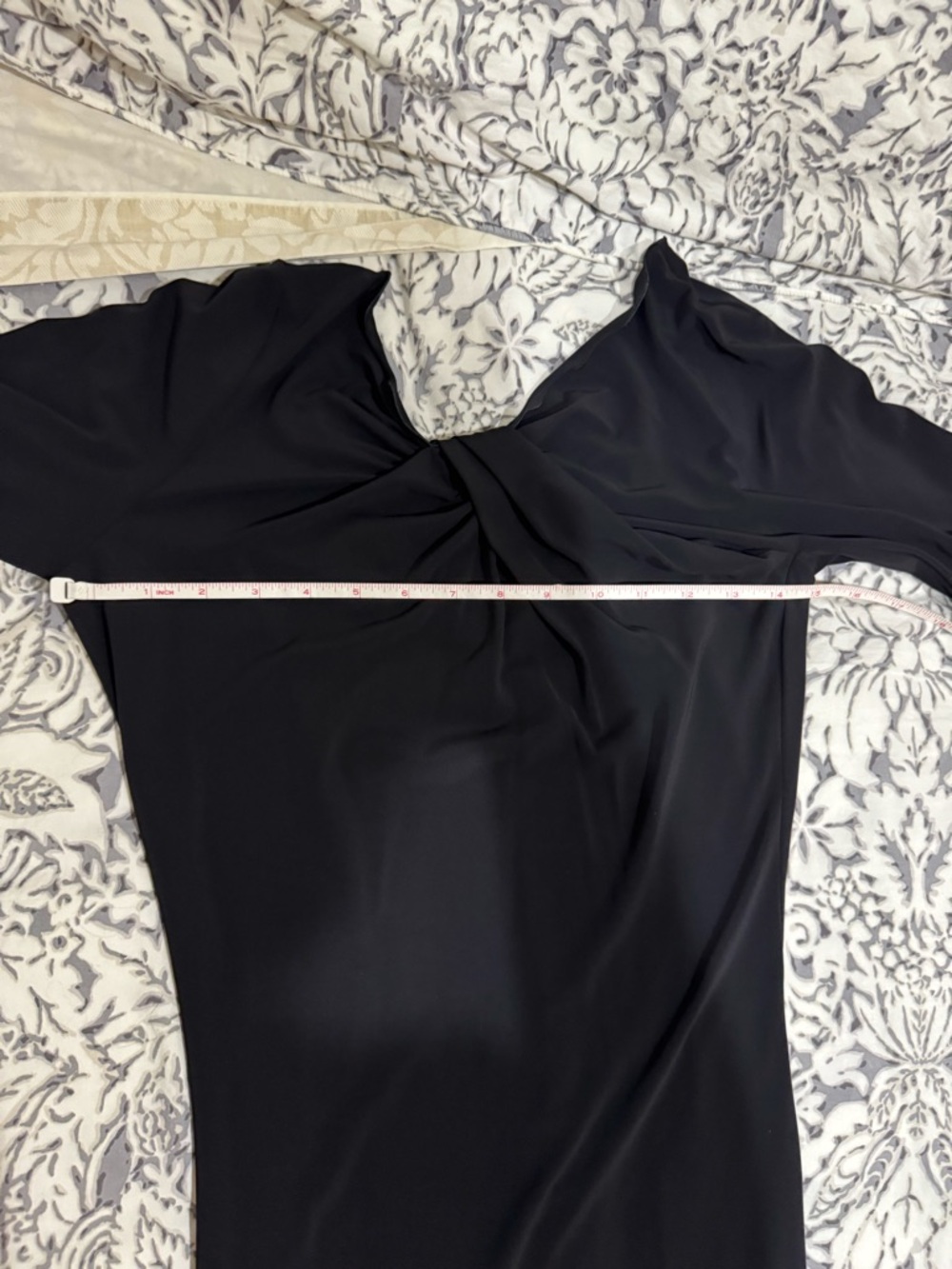 Armani Collezioni Black Long-Sleeve Twist-Neck Maxi Dress size 8 - Picture 4 of 10
